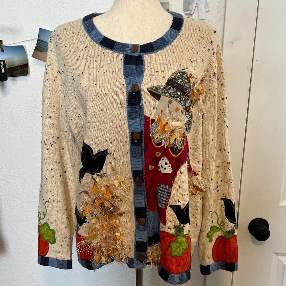 VNTG Design Options by Philip & Jane Gordon Scarecrow Harvest Cardigan